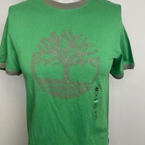 Timberland Short Sleeve Green T-Shirt Size: Small